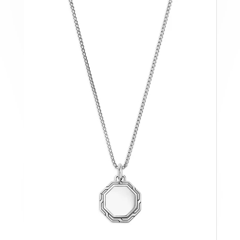 JOHN HARDY Sterling Silver Octagon Pendant Necklace 22 - Picture 2 of 5